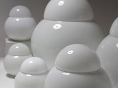 Set of Seven Daruma Glass Table Lamps by Sergio Asti for Candle - 4726208