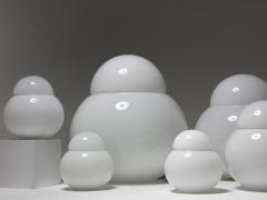 Set of Seven Daruma Glass Table Lamps by Sergio Asti for Candle - 4726209