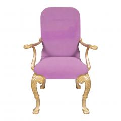 Set of Seven George I Style Giltwood Dining Chairs - 3740390
