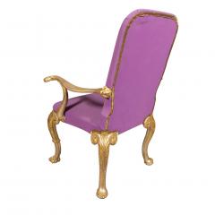 Set of Seven George I Style Giltwood Dining Chairs - 3740394
