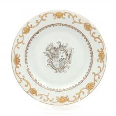 Set of Six 1 Armorial Plates Made in China for England circa 1750 - 3076831