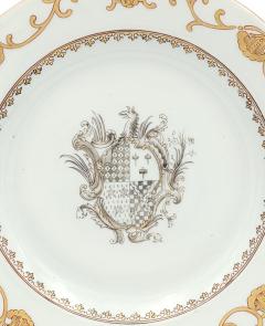 Set of Six 1 Armorial Plates Made in China for England circa 1750 - 3076832