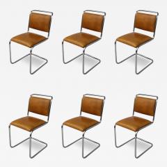 Set of Six 1930s Early Edition Rowland Wilton Cox for PEL Tubular Side Chairs - 3123880