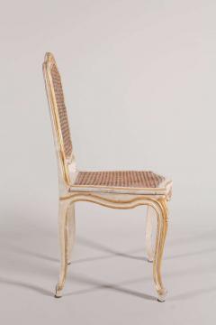 Set of Six 19th Century Ivory Painted and Parcel Gilt Chairs - 736648