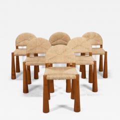Set of Six 20th Century Italian Chairs by Alessandro Becchi - 4217429