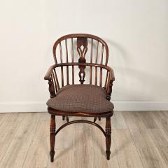 Set of Six Antique English Oak Windsor Armchairs 19th century - 4188686