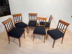 Set of Six Biedermeier Chairs Cherry Wood Ebony South Germany circa 1830 - 3401029