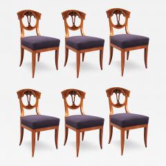 Set of Six Biedermeier Side Chairs Franconia South Germany Circa 1820 - 3673714