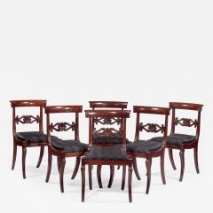 Set of Six Carved Mahogany Dining Chairs - 1228859