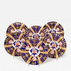 Set of Six Copeland Cobalt Blue Plates - 3088813
