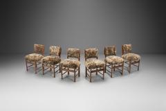 Set of Six Dining Chairs Upholstered in Sheepskin Europe ca 1960s - 4301541