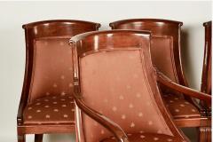 Set of Six Empire Style Gondola Dining Chairs - 4308534
