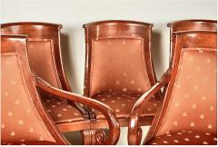 Set of Six Empire Style Gondola Dining Chairs - 4308537
