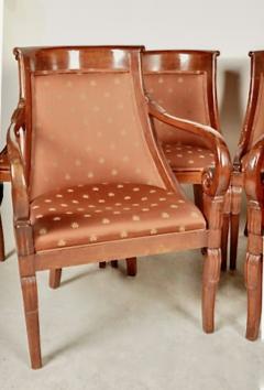 Set of Six Empire Style Gondola Dining Chairs - 4308539