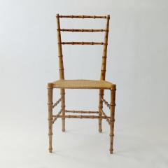 Set of Six Faux Bamboo Chiavarina Chairs Italy 1950s - 3447644