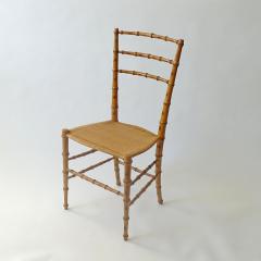 Set of Six Faux Bamboo Chiavarina Chairs Italy 1950s - 3447645