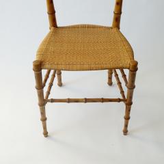 Set of Six Faux Bamboo Chiavarina Chairs Italy 1950s - 3447646