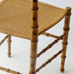 Set of Six Faux Bamboo Chiavarina Chairs Italy 1950s - 3447647