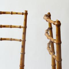 Set of Six Faux Bamboo Chiavarina Chairs Italy 1950s - 3447650