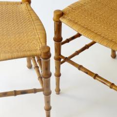 Set of Six Faux Bamboo Chiavarina Chairs Italy 1950s - 3447652