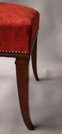 Set of Six Fine French Art Deco Solid Rosewood Dining Chairs - 402054