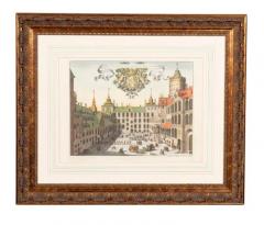 Set of Six Framed Hand Colored Engravings of Swedish Royal Residences - 4131080