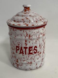 Set of Six French Enameled Canisters - 4254826