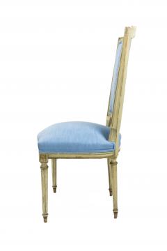 Set of Six French Louis XVI Blue Side Chairs - 1419012