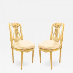 Set of Six French Louis XVI Lyre Side Chairs - 1421184