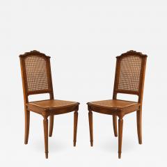 Set of Six French Louis XVI Walnut Side Chairs - 1421183