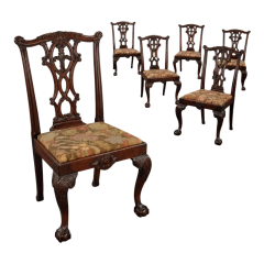 Set of Six George II Mahogany Dining Chairs c 1760 - 4720325