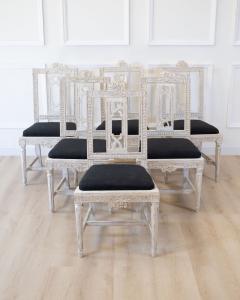 Set of Six Gustavian Chairs Lindome Sweden 19th Century - 4812217