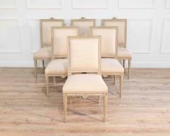 Set of Six Gustavian Chairs by Jacob Malmsten Stockholm circa 1780 - 4481143