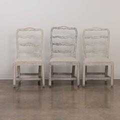 Set of Six Gustavian Period Painted Dining Chairs 19th c Swedish - 3599105