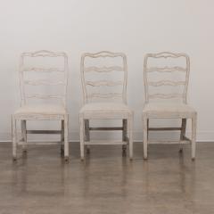 Set of Six Gustavian Period Painted Dining Chairs 19th c Swedish - 3599106