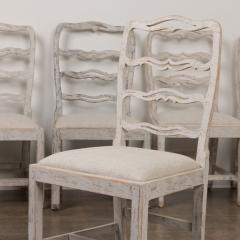 Set of Six Gustavian Period Painted Dining Chairs 19th c Swedish - 3599109