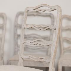 Set of Six Gustavian Period Painted Dining Chairs 19th c Swedish - 3599110