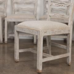 Set of Six Gustavian Period Painted Dining Chairs 19th c Swedish - 3599111