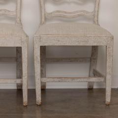 Set of Six Gustavian Period Painted Dining Chairs 19th c Swedish - 3599113