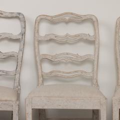 Set of Six Gustavian Period Painted Dining Chairs 19th c Swedish - 3599114