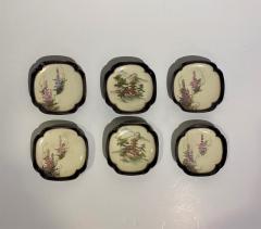 Set of Six Hand Painted 19th Century Satsuma Pin Trays - 2782334