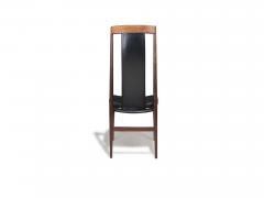 Set of Six High Back Brazilian Rosewood Dining Chairs Scandinavian c 1960s - 4132691