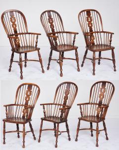 Set of Six High Back Windsor Chairs - 4562712