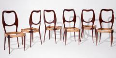 Set of Six Italian 1950s Beautifully Shaped Chairs - 4548033