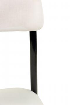 Set of Six Italian Muslin Ebonized Side Chairs - 1378345