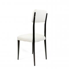 Set of Six Italian Muslin Ebonized Side Chairs - 1378347