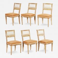 Set of Six Italian Neoclassical Dining Chairs - 4115324