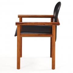 Set of Six Italian Olive Wood Armchairs C 1965  - 4727289
