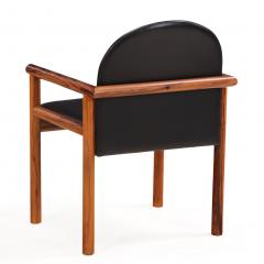 Set of Six Italian Olive Wood Armchairs C 1965  - 4727291