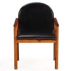 Set of Six Italian Olive Wood Armchairs C 1965  - 4727292